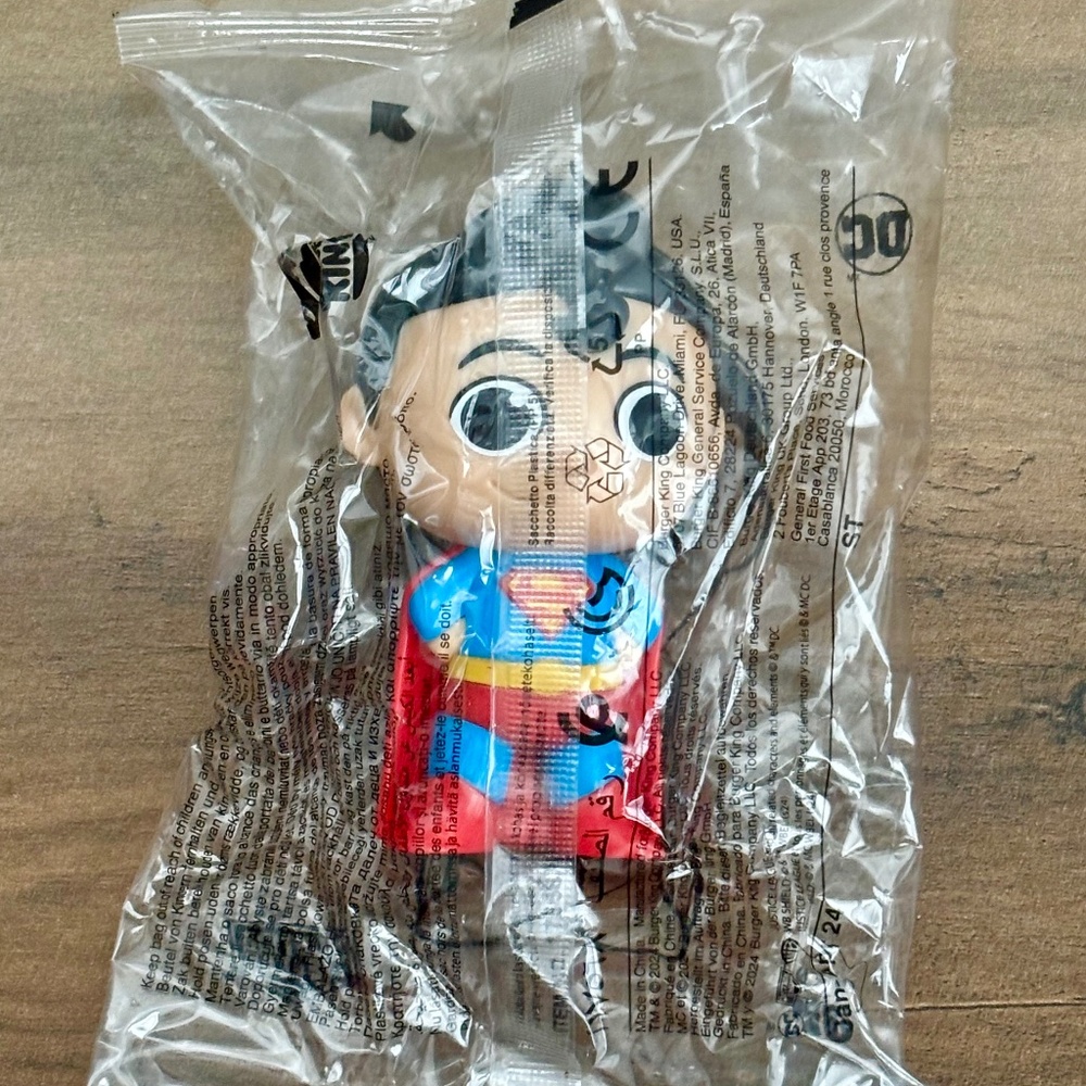 SEALED DC Justice League SUPERMAN 2024 Burger King Kids Meal Toy DC Comics NEW